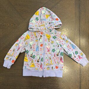Hanna Andersson X Disney Princess Zip Up Hoodie - Size 3T/90cm